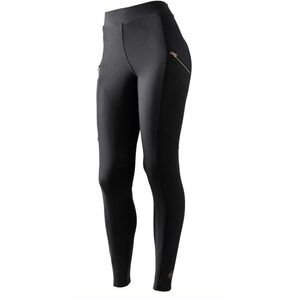 Legendary Whitetails Stylish Stretch Ponte Pants Black Leggings Zipper Detail XL